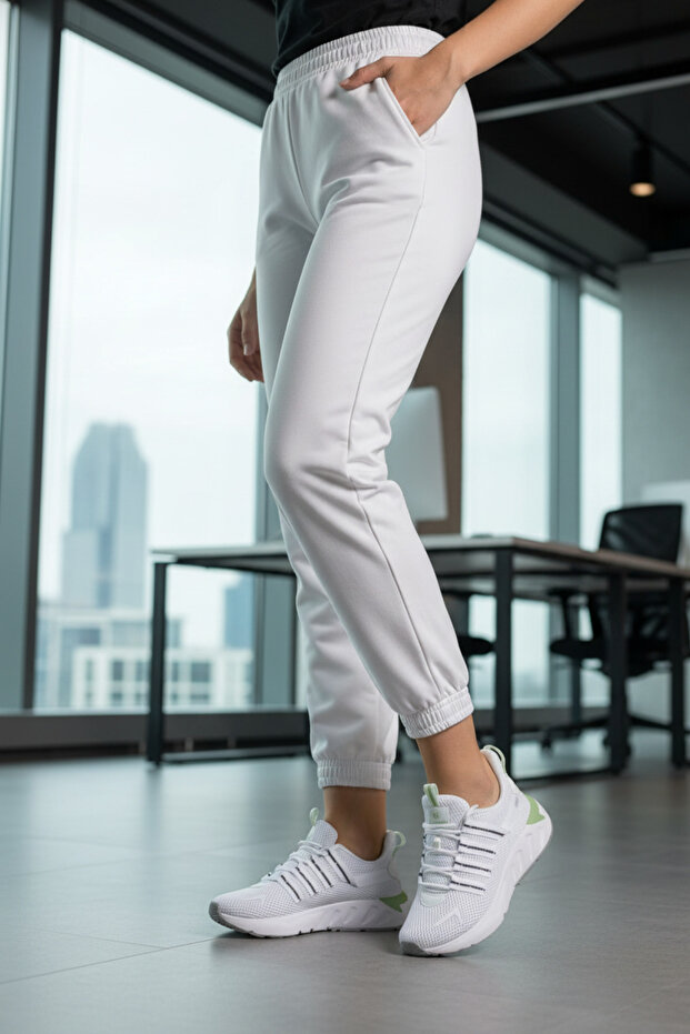 Sw-6676 White Women's Comfort Casual Sneaker Shoes