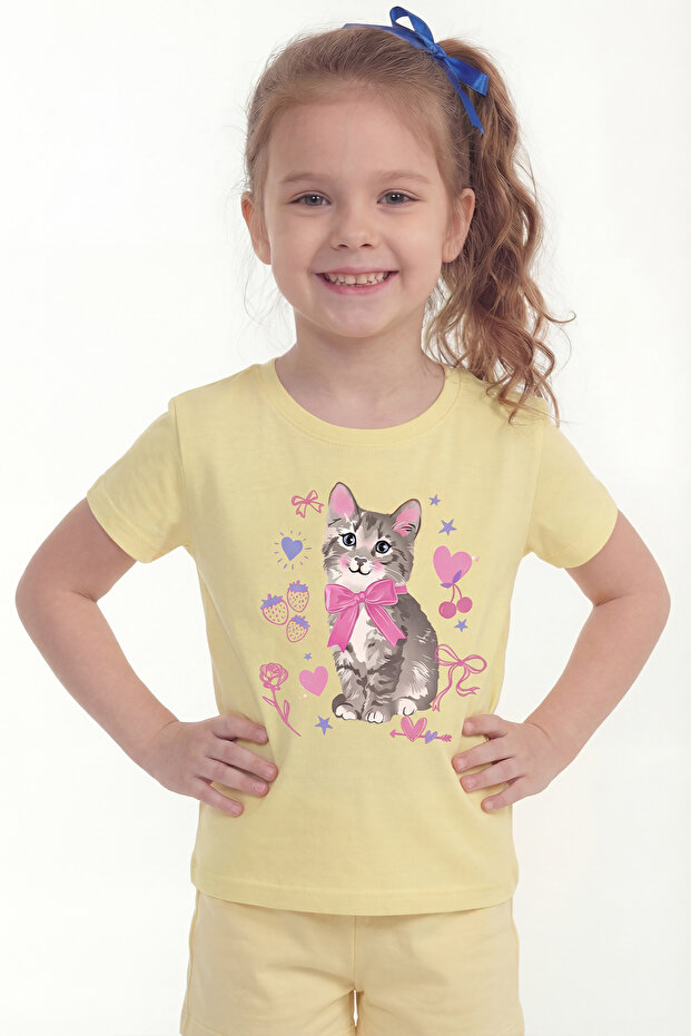 Printed Short Sleeve T-Shirt for Girls B14