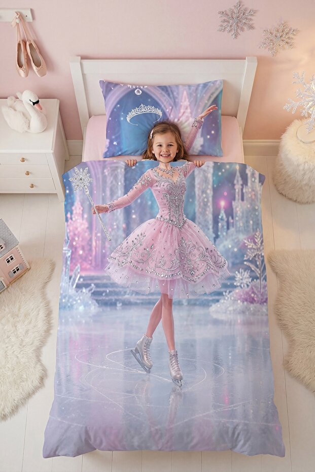 Sparkling Skater Patterned Single Baby Kids Bedding Set