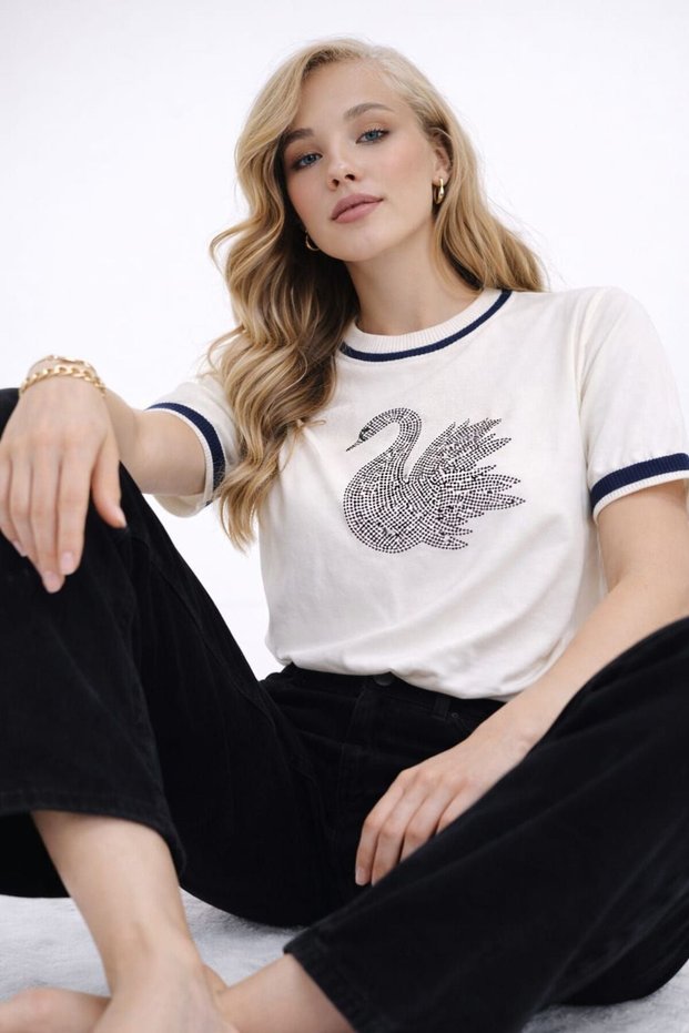 Zerelle Women's Stone Detail T-Shirt