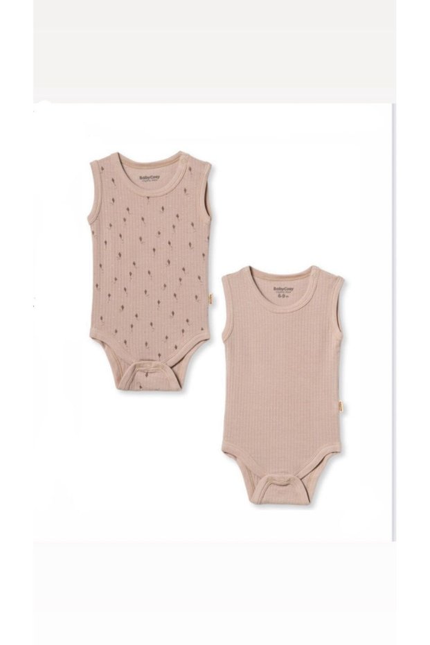 Baby 2-Piece Strap Bodysuit 100% Organic Cotton - Baby and Newborn Series - Csym31101