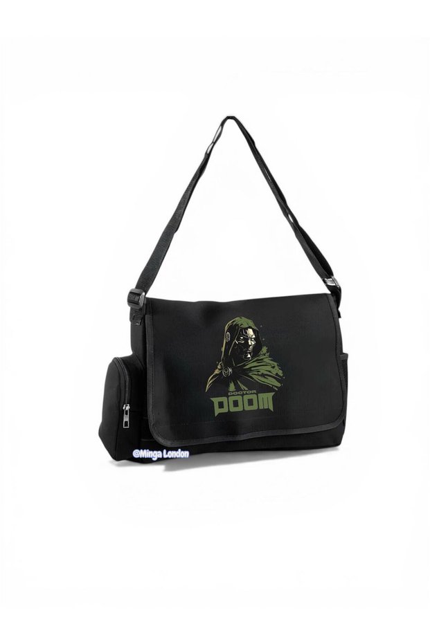 Black Victor Von Doom Printed Unisex Messenger Bag-Mingalondon