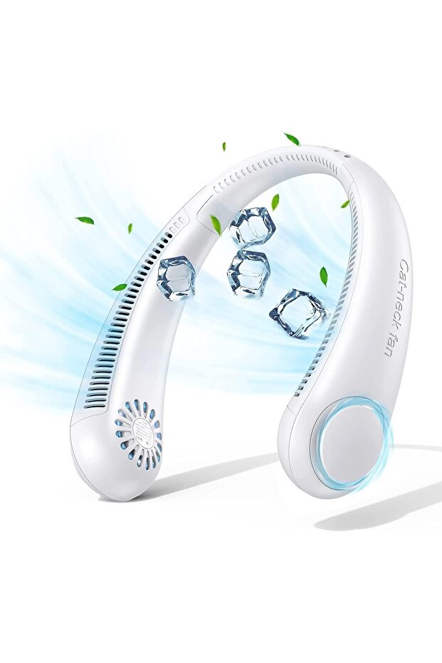 Neck Fan, Portable Hanging Neck Fan, Bladeless Mini Neck Fan, 3-Speed Hands-Free Personal Fan Rechar