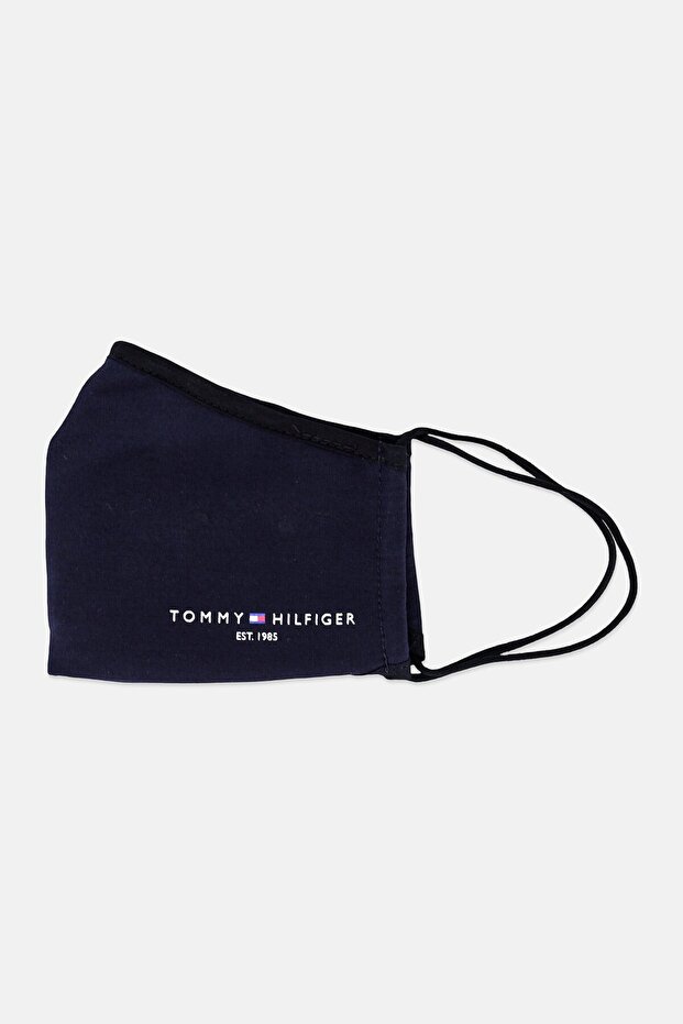 Men Brand Logo Face Mask, Dark Navy