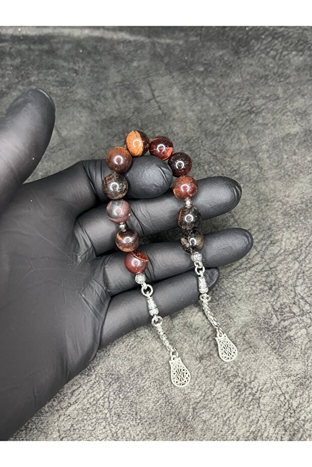Zaza Sallamalık High-End Red Tiger Eye Natural Stone Prayer Beads