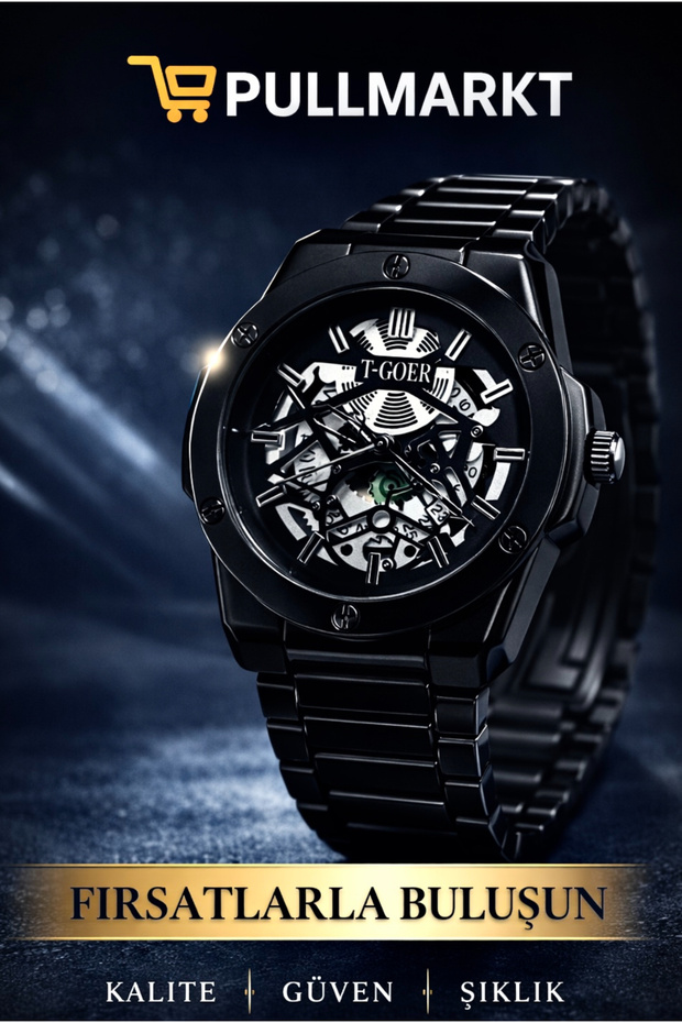 Steel - Men's Wristwatch with Calendar