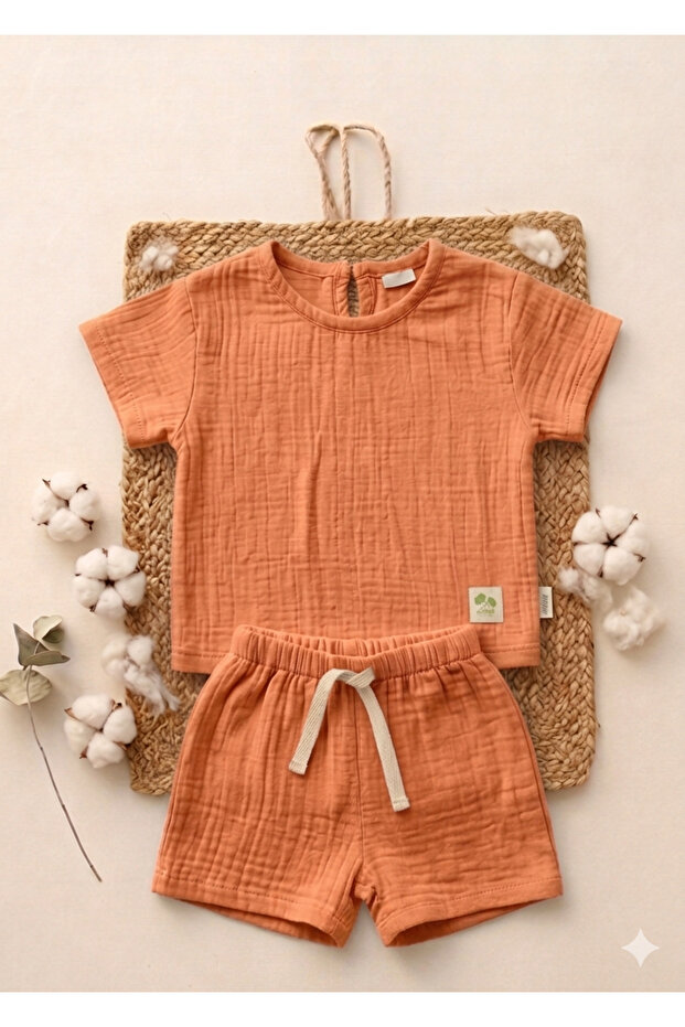 Unisex 100% Cotton Muslin Oversize Baby Kids Set