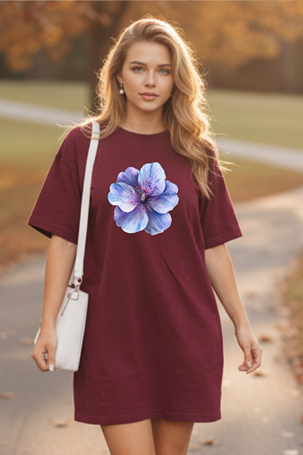Women's Short Sleeve Crew Neck Dress Nightgown