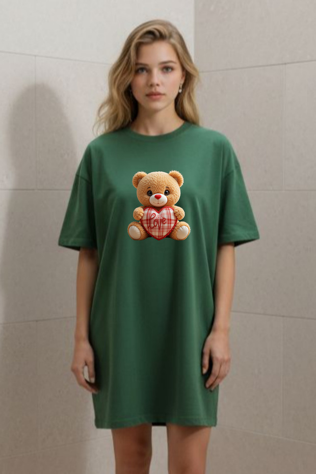 Women's Short Sleeve Crew Neck Dress Nightgown