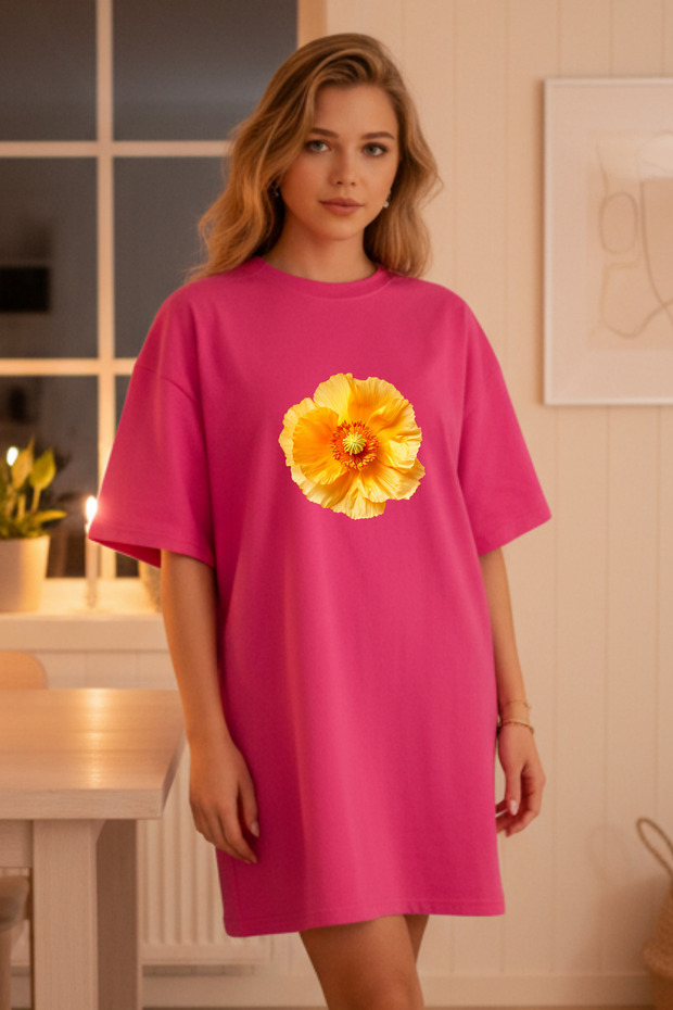 Women's Short Sleeve Crew Neck Dress Nightgown