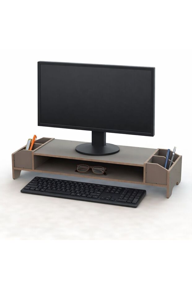 Monitor Riser Organizer Ergonomic Design - 1