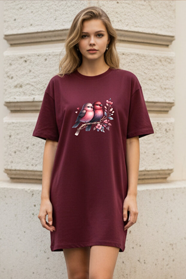 Women's Short Sleeve Crew Neck Dress Nightgown