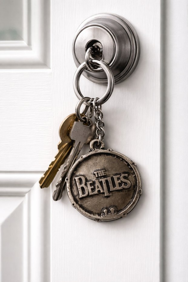 The Beatles Metal Keychain Antique Look Unisex Music Themed Accessory