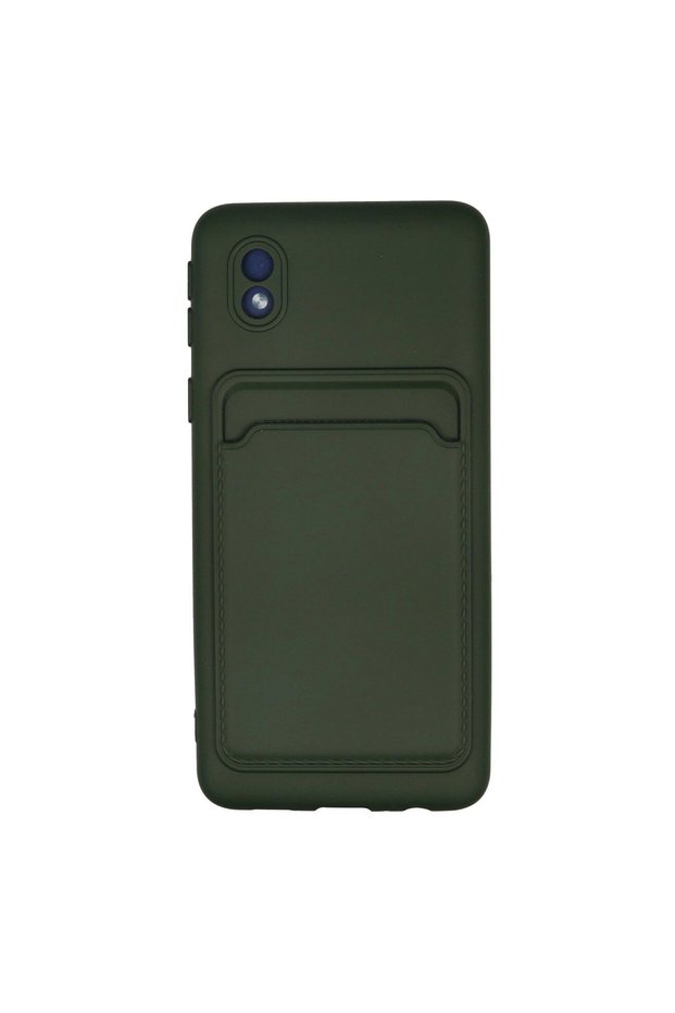 Samsung Galaxy A01 Core Case Kelvin Silicone with Business Card - Dark Green