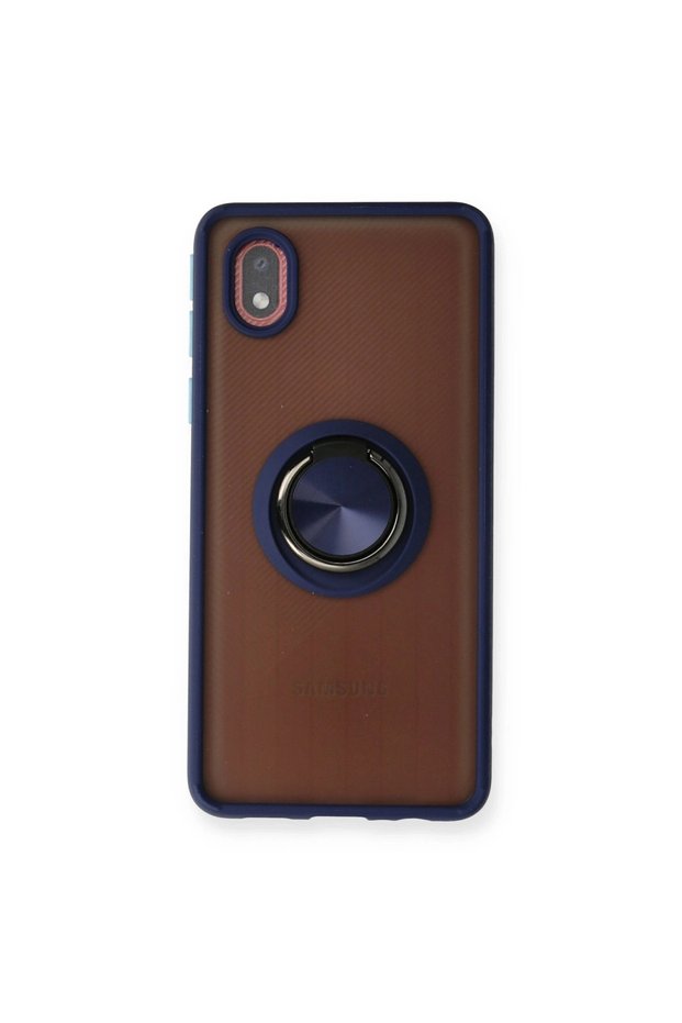Samsung Galaxy A01 Core Case Montreal Ring Silicone Cover - Navy Blue