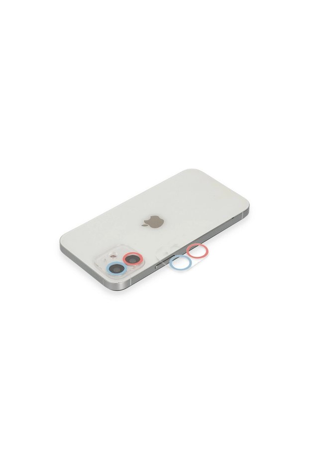 Apple iPhone 12 Colorful Camera Lens Protection Glass - Pink-Blue