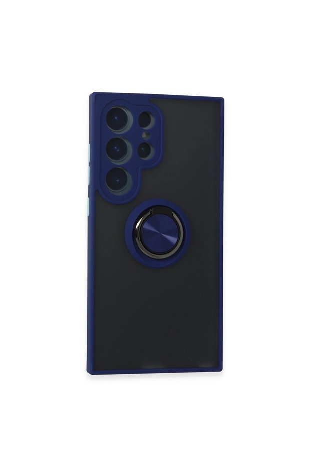 Samsung Galaxy S24 Ultra Case Montreal Ring Silicone Cover - Navy Blue