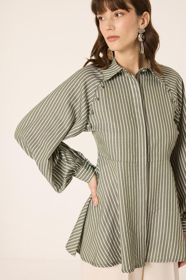 Striped Peplum Shirt