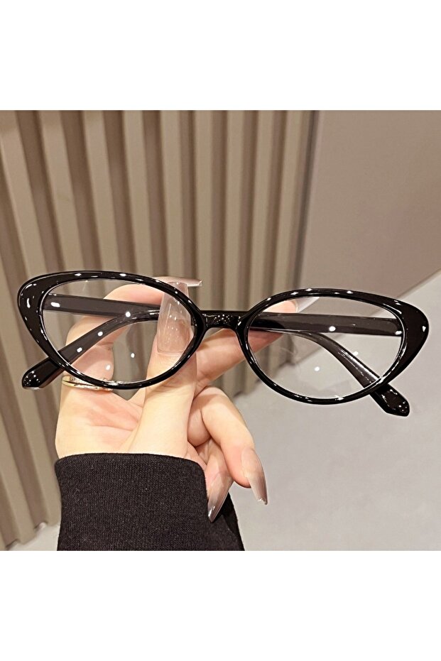 1 Small Cat Eye Eyewear Transparent Computer Glasses Frame Women Men Anti Blue Light Blocking Glass.