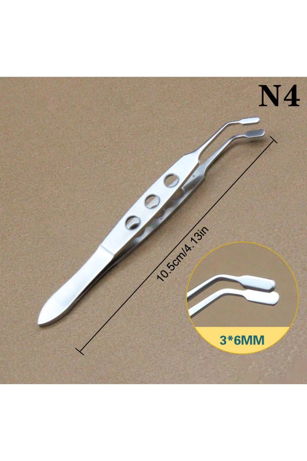 N4 Stainless Steel Eyelid Tweezers Meibomian Gland Forceps Women Clip Eyelash Compressor Metal Expre