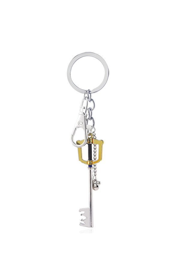 WHITE Kingdom Hearts Sora Keyblade Keychain Key Shape Weapon Pendant Key Chain for Women Men Choker