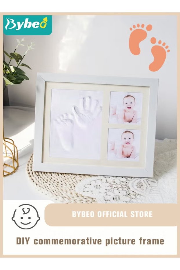 Baby Handprint and Footprint Maker Kit for Newborn Boys Girls, Infant Milestone Picture Frames for T