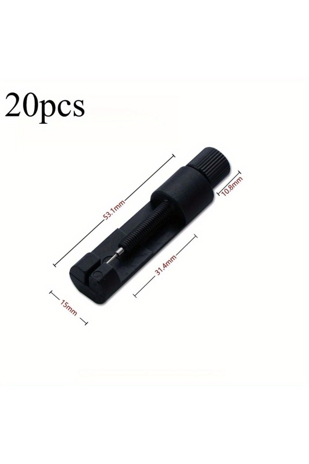 black 20 Pcs Plastic Watch Band Link Adjust Slit Strap Bracelet Chain Remover Adjuster Repair Tool K