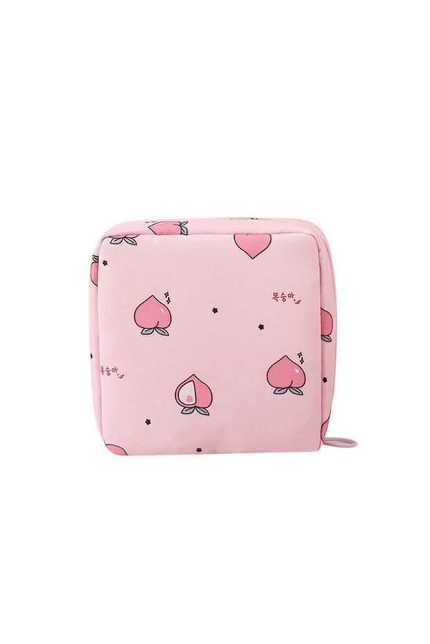 E Women Small Cosmetic Bag Set Zipper Girls Mini Sanitary Napkins Makeup Lipstick Bags Travel Earph.