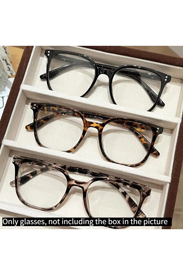 3PCS-B Anti Blue Light Glasses 1Pc/3Pcs/4Pcs Classic Popular Square Frame Glasses Set Men's and Wome