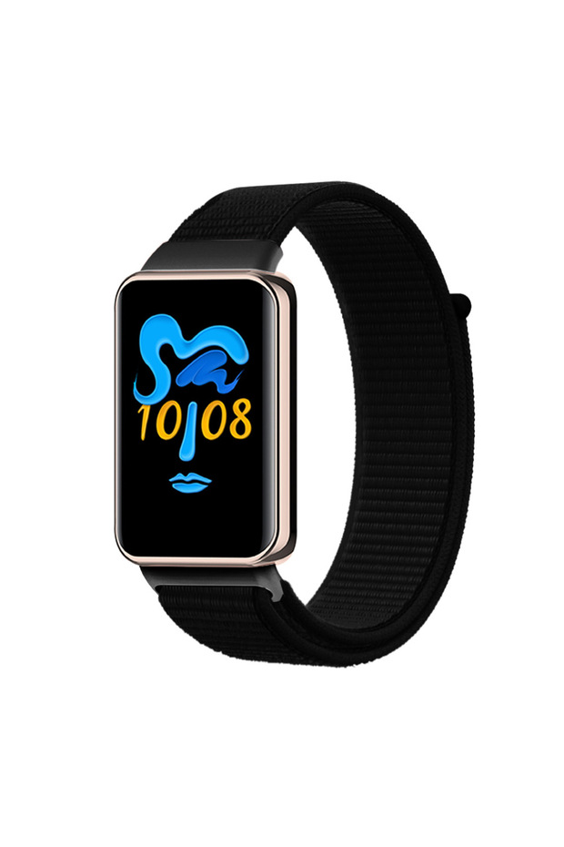 band10 black Nylon Loop Watch Strap Suit for Honor Watch Band 9/10 Velcro Nylon Loop Watch Honor Ban