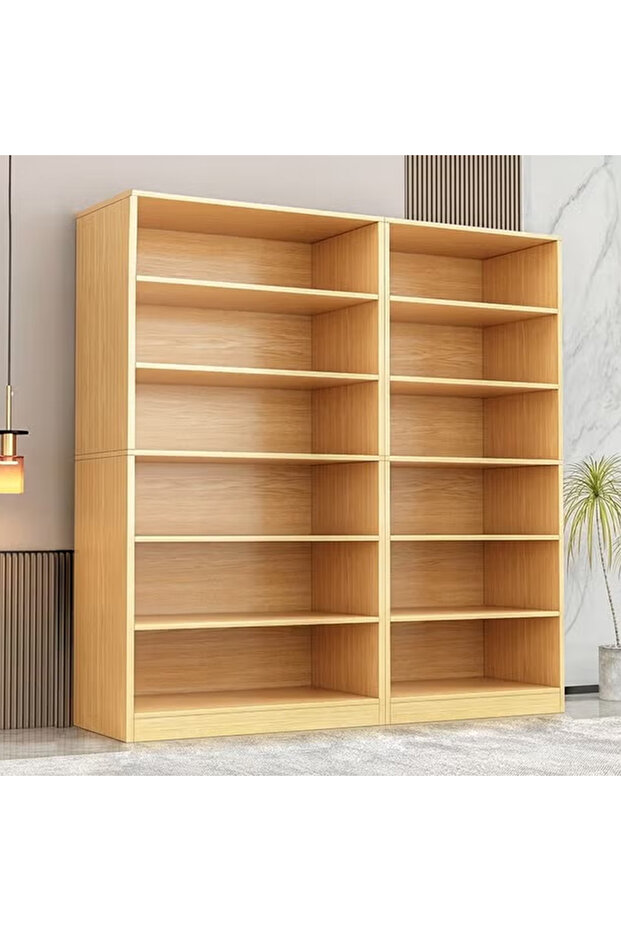 Modern Solid Wood Corner Bookshelf Wall Mounted Floor Rack Storage Display Cabinet Living Room