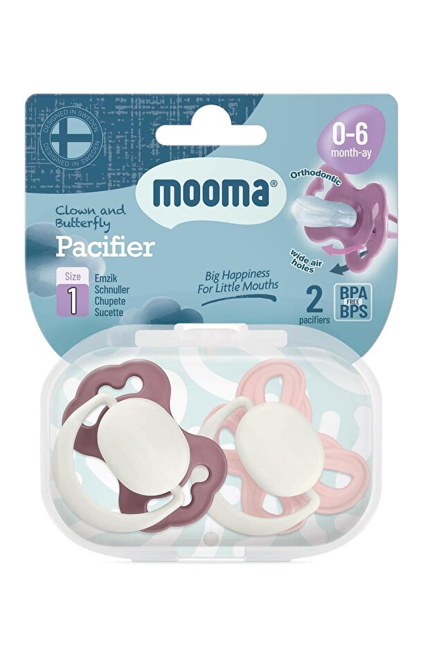 Clown and Butterfly Pacifier No:1 - Pink
