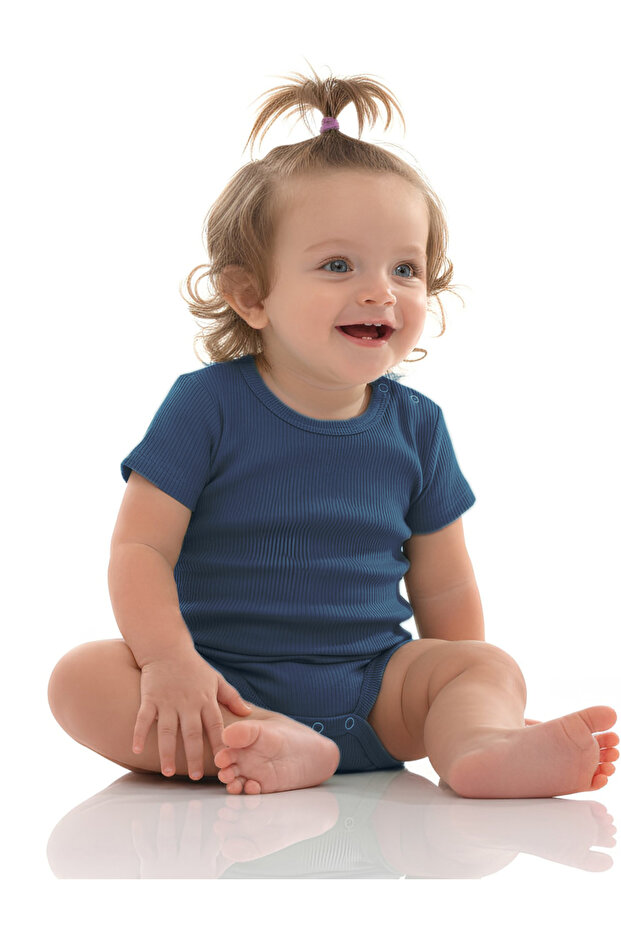Premium Ribbed Cotton Short Sleeves Romper