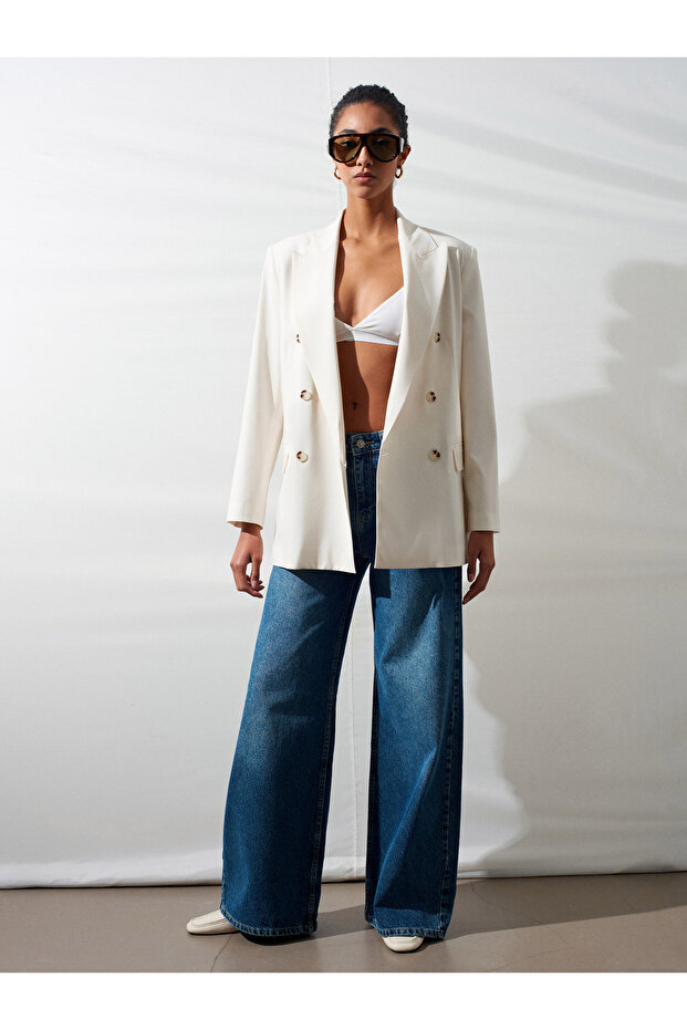 60798 Jachetă tip blazer-albă - 4
