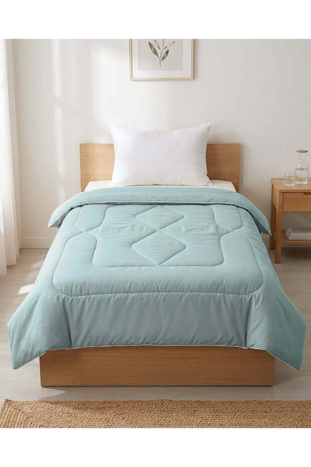 Teal Solid Comforter Single Size - 2