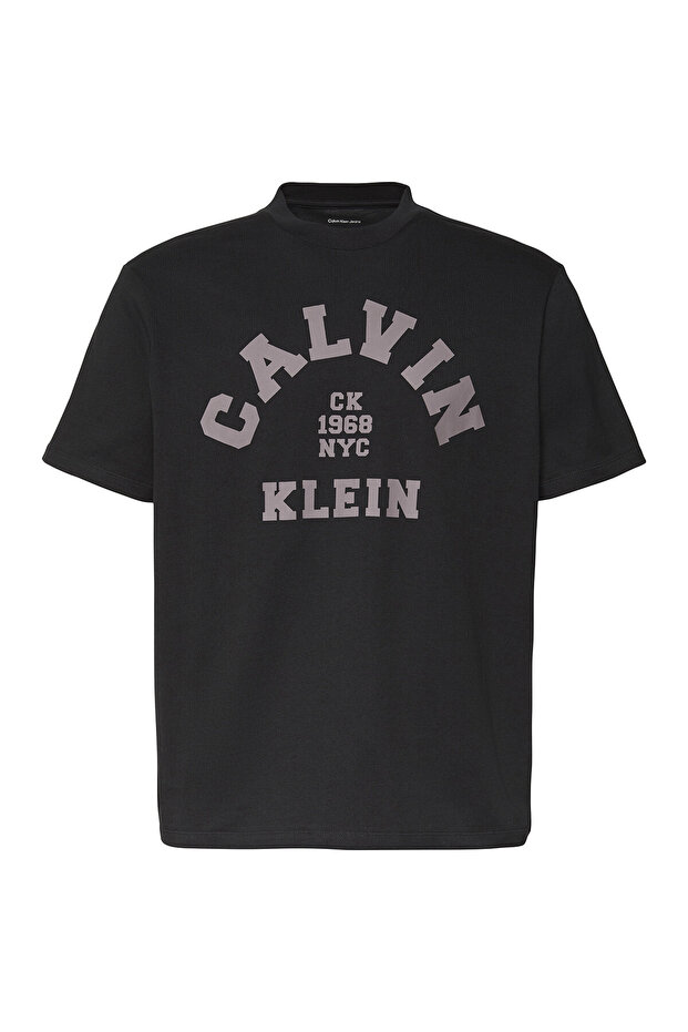 Ss 20S Ln Calvin College Graphic Men's Crew Neck T-Shirt Black