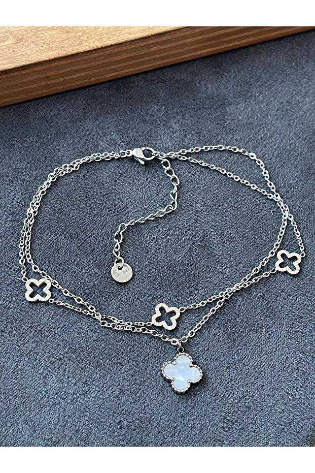 Surgical Steel Stainless Tarnish-Resistant Turquoise Stone Steel Anklet