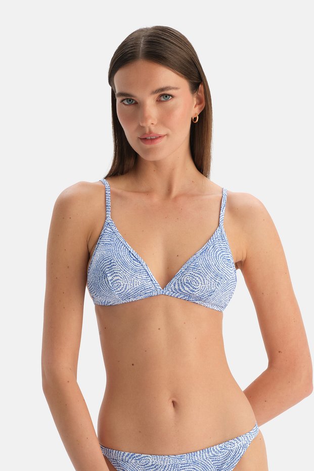 Top de bikini triunghi multicolor