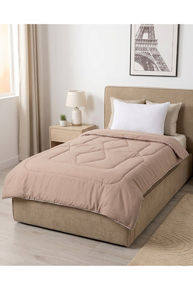 Beige Solid Comforter (King Size) - 1