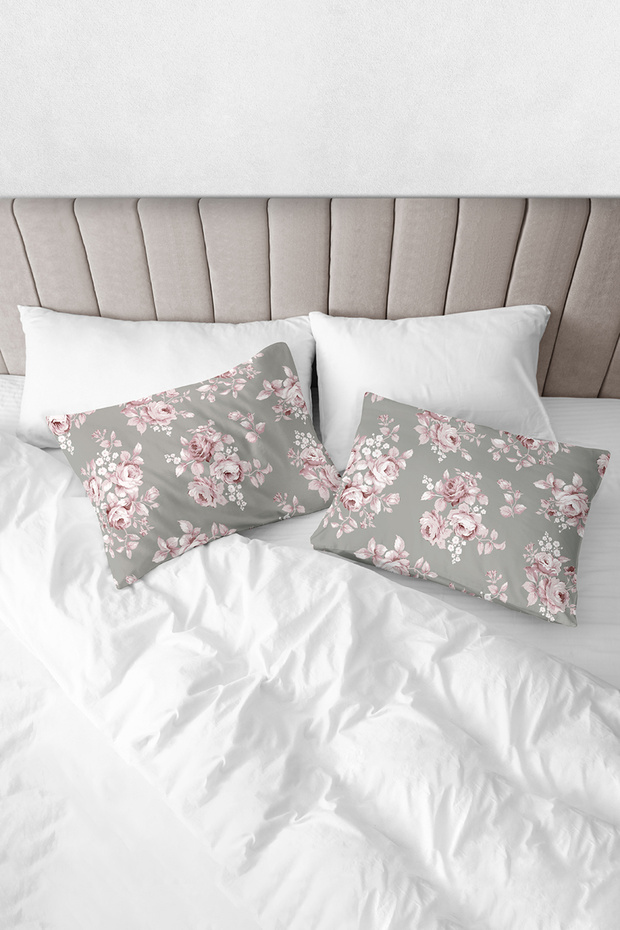100% Cotton Akfil Arden Pillowcase Set of 2 - 50X70 cm Dark Gray