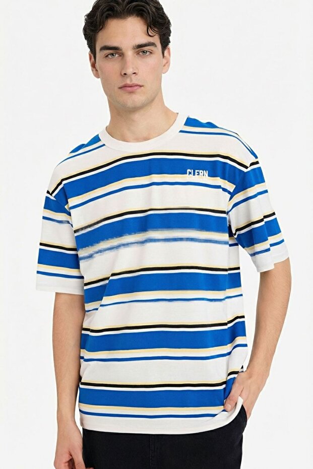 100% Cotton Boxy Fit Printed T-Shirt F8667Ax26Sp