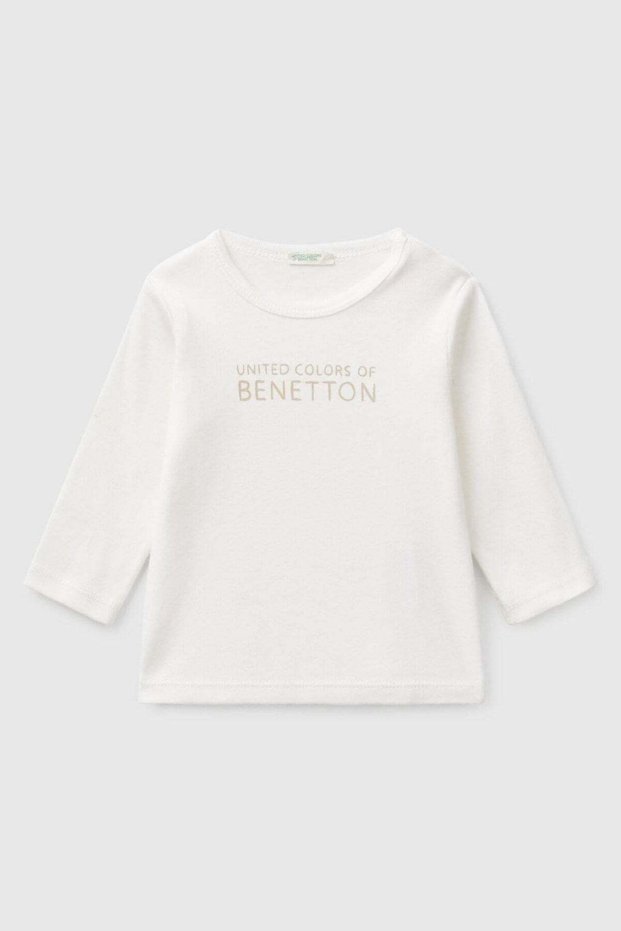 Baby Girl 0-18 Months Logo Patterned Long Sleeve T-Shirt Beige