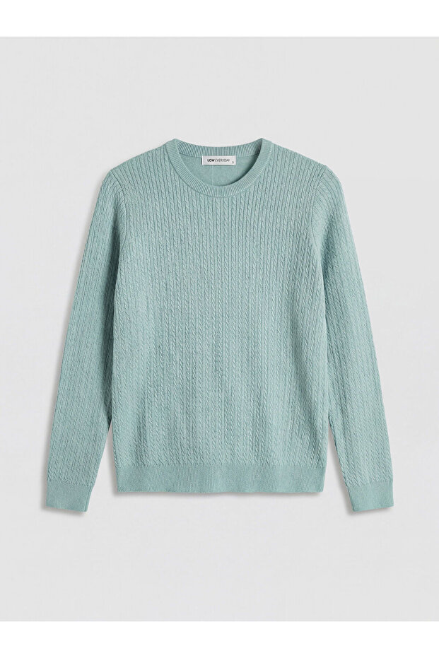 Özmarka New Season Crew Neck Patterned Women's Knitwear Sweater