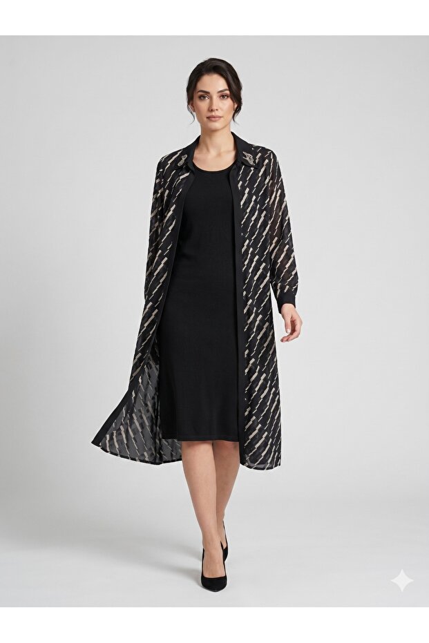 Femina Collar Accessory with Stripe Detail 2-Piece Tk. 64744