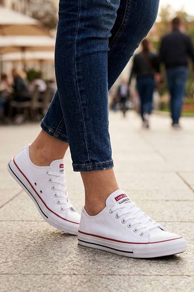 Unisex White Canvas Lace-Up Casual Cloth Shoes - Comfortable Sole Casual Sneakers