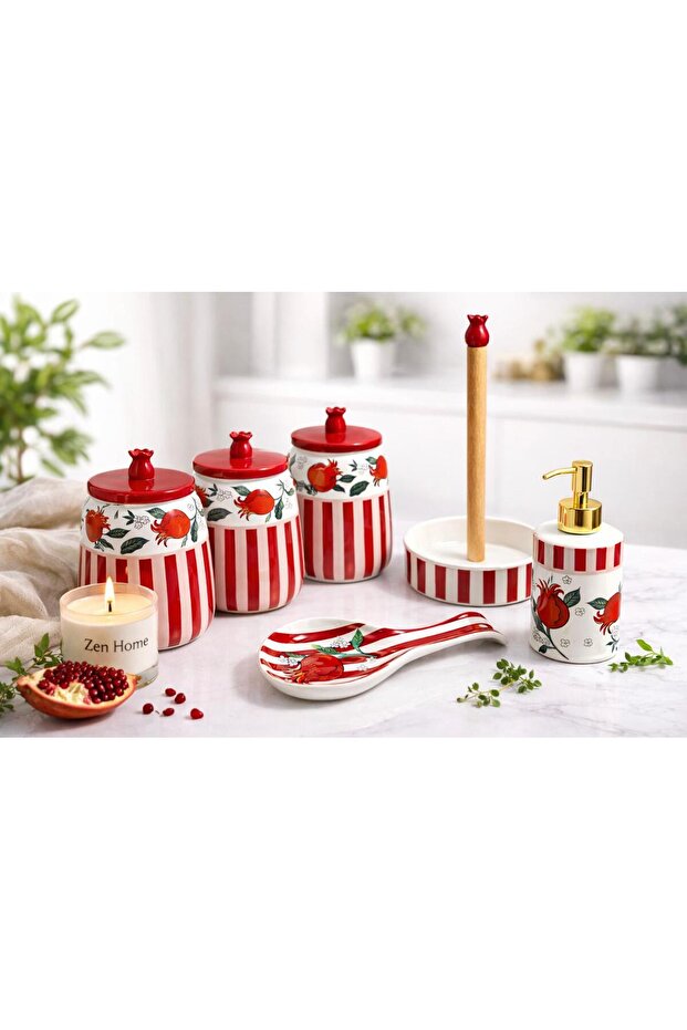Avangarde Acar Nuances Porcelain Narli Series Kitchen Set Consisting of 6 Pieces