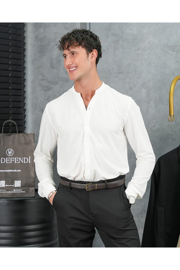 Cotton Lycra Judge Collar Shirt
