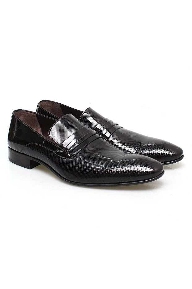 Brown Laceless Genuine Leather Men's Shoes
