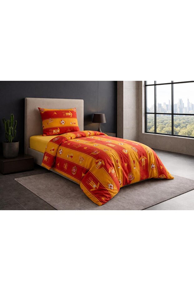 Uykuli̇fe Lion Pattern Modern Single Bedding Set