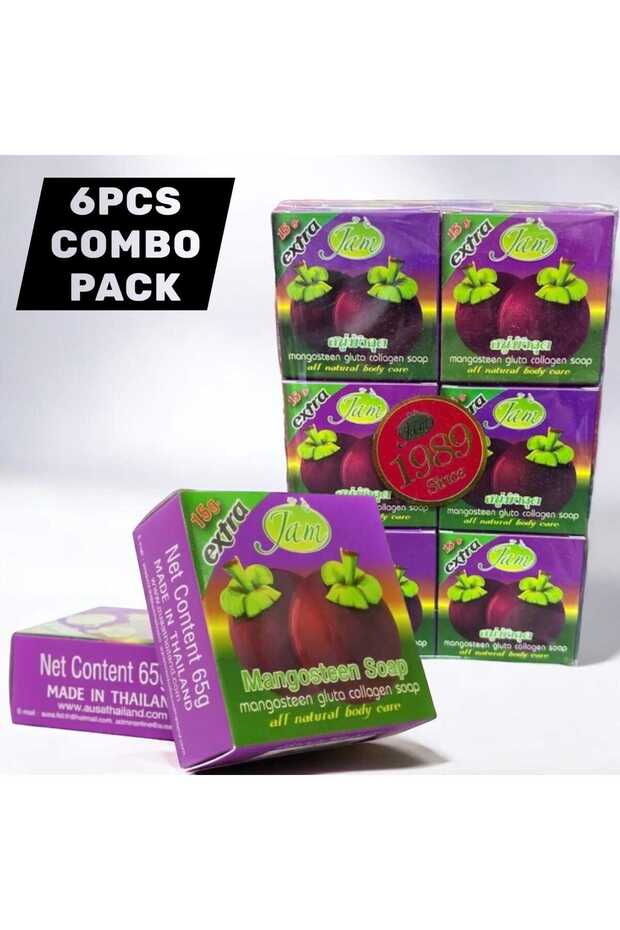 Mangosteen Gluta Collagen Soap 6PCS COMBO – Brightening & Hydrating Cleansing Bar for Smooth Skin